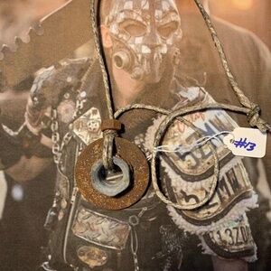 Post apocalyptic style industrial hardware necklace